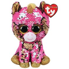 Мягкая игрушка, TY, Фантазия единорог, с пайетками, 15см
