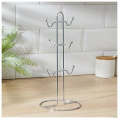 Сушилка для кружек Доляна на 6 шт, 13,5*13,5*30 см