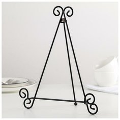 Подставка для разделочных досок Доляна 22,9*3,5*27,3 см, черная