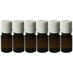 Флакон для духов Aromaprovokator темное стекло крышка капельница 5 мл набор 6 шт