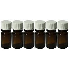 Флакон для духов Aromaprovokator темное стекло крышка пластик 5 мл набор 6 шт