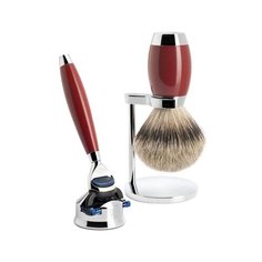 Muehle Набор Edition No2 (помазок, китайский лак + бритва Fusion, китайский лак + подставка для бритвенного станка, хром) Muhle
