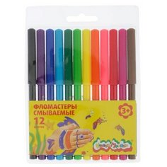 Каляка-Маляка Фломастеры 12 цветов «Каляка-Маляка», вентилируемый колпачок