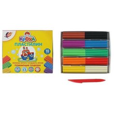 Луч Пластилин плавающий 10 цветов «Кроха»