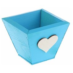 Правильная упаковка Ящик реечный синее, мини, 11 х 11 х 9,5 см