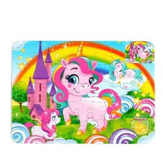 Puzzle Time Пазл в рамке «Страна пони», 34 детали + раскраска