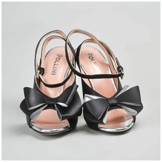 Polini Босоножки черные с бантом (35) Pollini