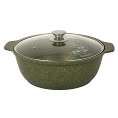 Кастрюля-жаровня Кукмара(Kukmara) 4л со стеклянной крышкой, линия "Trendy Style" с антипригарным покрытием