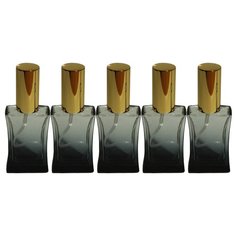 Атомайзер для духов Aromaprovokator черно-прозрачное стекло спрей золото 50 мл набор 5 шт
