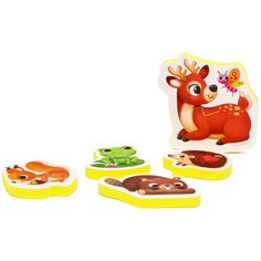 Макси- пазлы для ванны Крошка Я Лесные зверята