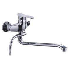 POTATO Смеситель для ванны (душа) с длинным поворотным изливом, хромированный P2101