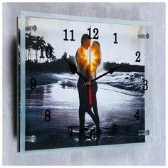 Часы настенные Сюжет прямоугольные, "Влюбленная пара", 25*35 см