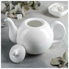 Чайник заварочный Wilmax England Olivia, "Классика", 1,1 л, цвет белый