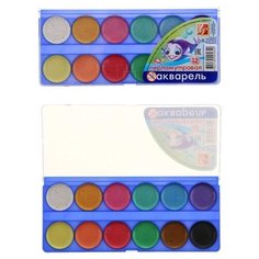 Луч Акварель «Луч» Фантазия, перламутровая, 12 цветов, без кисти