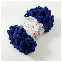 Пряжа ALIZE "Puffy", 100% микрополиэстер, 9 м*100 г, 360 ярко-синяя