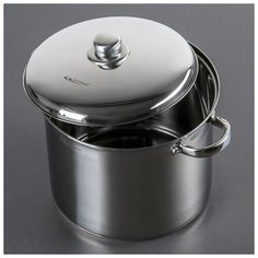 Кастрюля Катунь "Гретта", 11 л, d 26 см, металлическая крышка, капсульное дно, цвет хромированный Katun