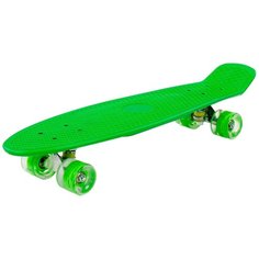 Детский скейтборд Полесье 89366, 26x7.3, зеленый/зеленый
