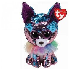 Мягкая игрушка, TY, Чармд чихуахуа, с пайетками, розовый, 15см