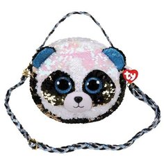 Сумочка с длинным ремешком, TY, Бамбу панда, с пайетками
