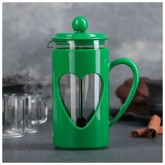 Френч-пресс Доляна "Комплимент", 350 мл, зеленый