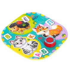 Пазлы музыкальные Puzzle Time "Учим буквы", 19*19 см