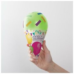 Воздушные шары Страна Карнавалия "С днем рождения", гирлянда, конфетти, лента (3621700)