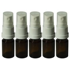 Флакон для духов Aromaprovokator темное стекло спрей пластик 5 мл набор 5 шт