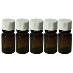 Флакон для духов Aromaprovokator темное стекло крышка пластик 5 мл набор 5 шт