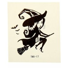 Toomix Татуировка на тело "Ведьма на метле"