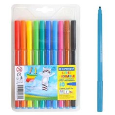 Centropen Фломастеры 10 цветов, Centropen 7770/10 Super washable, блистер, европодвес, линия 1.0 мм