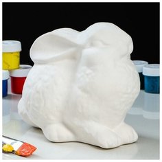 Керамика ручной работы Фигурка-раскраска "Заяц", под роспись, 13,5 см