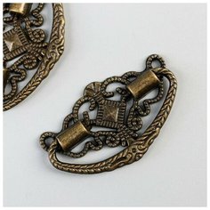 Арт Узор Ручка для шкатулки металл набор 2 шт 5х3х0,5 см