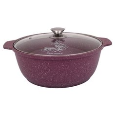 Кастрюля-жаровня Кукмара(Kukmara) 4л со стеклянной крышкой, линия "Trendy Style" с антипригарным покрытием