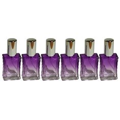 Атомайзер для духов Aromaprovokator серо-фиолетовое стекло спрей серебро 50 мл набор 6 шт