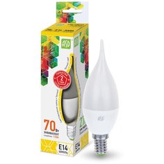 Лампа светодиодная ASD LED-СВЕЧА НА ВЕТРУ-STD 3000K, E14, CA37, 7.5Вт