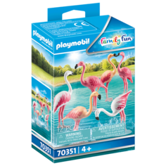 Набор с элементами конструктора Playmobil Family Fun 70351 Семья фламинго