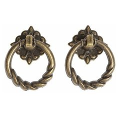 Арт Узор Ручка для шкатулки Молоточек косичка 3531289 (2 шт.) бронзовый