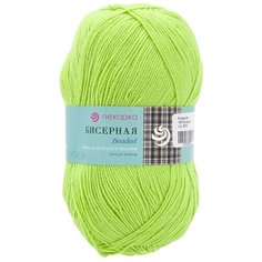 Пряжа Пехорка Бисерная 100гр., 450м. (100% высокообъёмный акрил) (193-Св.салат) 5 шт