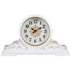 Часы настольные "Классика" 43х25 см, корпус белый с золотом,4225-001 Рубин