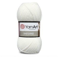 Пряжа YarnArt Shetland 100гр 220м (30% шерсть, 70% акрил) (501 белый) 5 шт