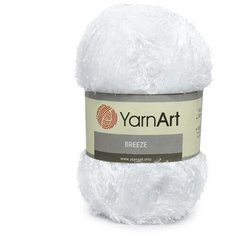 Пряжа YarnArt Breeze 100гр 200м (100% полиэстер) (01 белый) 5 мотков