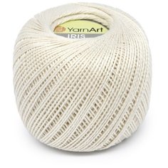 Пряжа YarnArt Iris 20гр 138м (100% мерсеризованный хлопок) (911 белый) 10 мотков