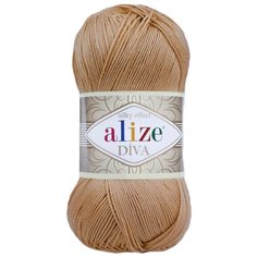 Пряжа ALIZE Diva 100гр. 350м. (100% микрофибра) ТУ (369 карамельный) 5 шт