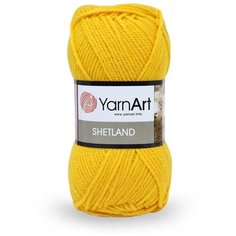 Пряжа YarnArt Shetland 100гр 220м (30% шерсть, 70% акрил) (506 желтый) 5 шт