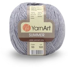 Пряжа YarnАrt Summer 100гр 350м (70% хлопок, 30% вискоза) (53 джинсовый) 4 шт