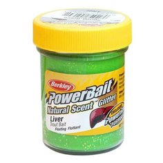 Паста Berkley PowerBait Natural Scent Glitter Trout Bait печень 50 г spring green