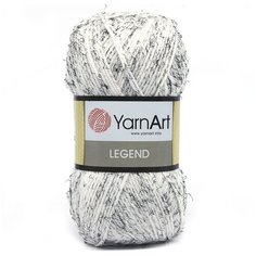 Пряжа YarnArt Legend 100гр 300м (25% шерсть, 65% акрил, 10% вискоза) (8821 белый) 5 шт