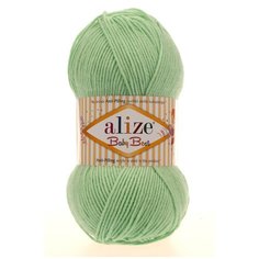 Пряжа Alize Baby Best 100г 240м (10% бамбук, 90% акрил) с эффектом АНТИПИЛЛИНГ (41 св.зеленый) 5 шт