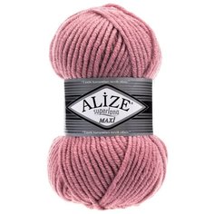 Пряжа ALIZE Superlana maxi 100гр. 100м. (75% акрил, 25%шерсть) ТУ (204 старо-розовый) 5 шт