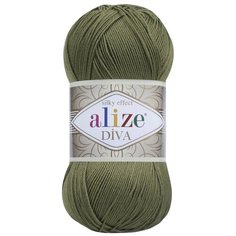 Пряжа ALIZE Diva 100гр. 350м. (100% микрофибра) ТУ (273 хаки) 5 шт
